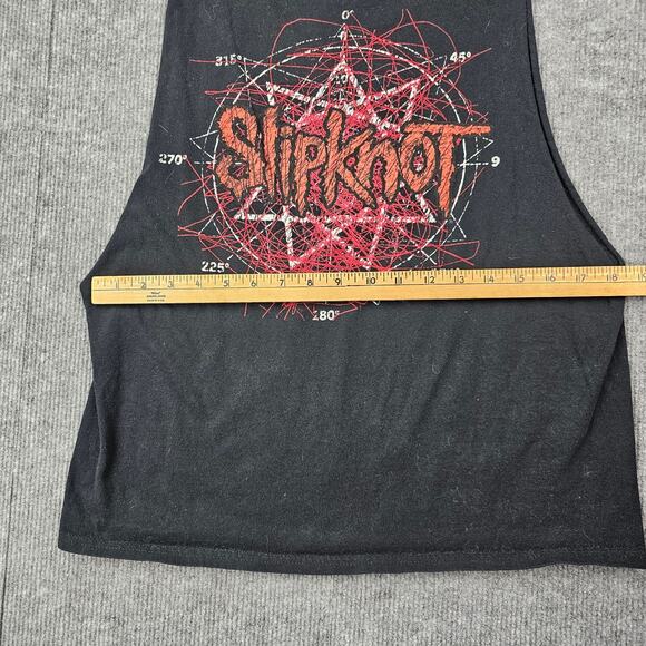 Slipknot Muscle Tank Mens Medium Black Graphic Cut Off Metal Band Concert Merch - Picture 3 of 7